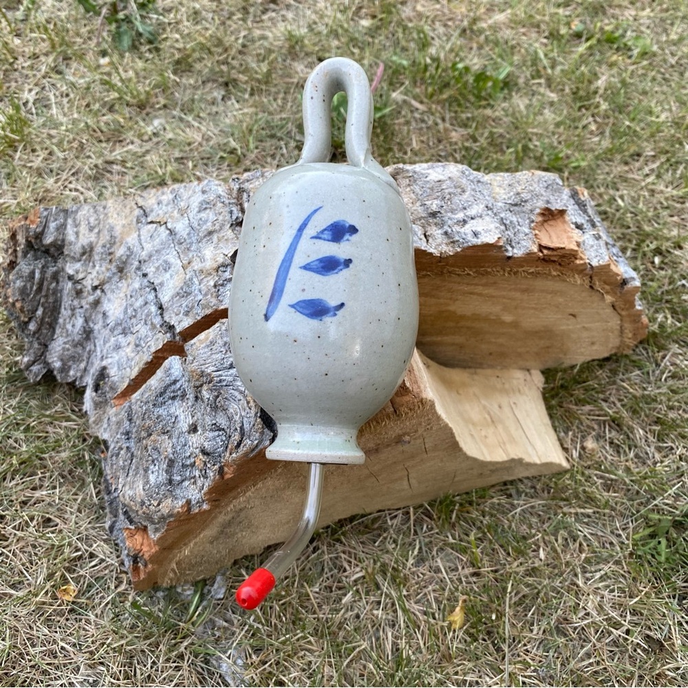 Vintage Hummingbird feeder pottery handmade‎